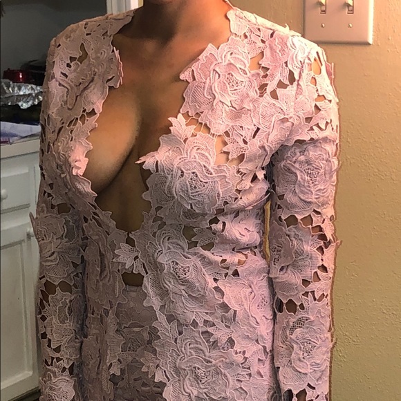 Pink Floral Pathed Suit - Picture 3 of 7